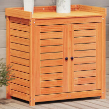 Berkfield Potting Table with Shelves Brown 82.5x50x86.5 cm Solid Wood Pine