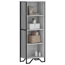 Berkfield Bookcase Grey Sonoma 50x31x137.5 cm Engineered Wood