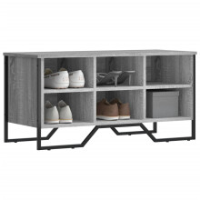 Berkfield Shoe Cabinet Grey Sonoma 90x38x45.5 cm Engineered Wood