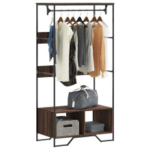 Berkfield Wardrobe Brown Oak 90x50x180 cm Engineered Wood