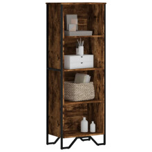 Berkfield Bookcase Smoked Oak 50x31x137.5 cm Engineered Wood