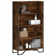 Berkfield Bookcase Smoked Oak 80x31x137.5 cm Engineered Wood