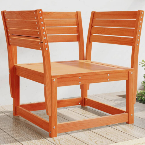 Berkfield Garden Chair Wax Brown Solid Wood Pine
