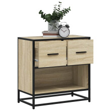 Berkfield Bedside Cabinet Sonoma Oak 60x31x60 cm Engineered Wood and Metal