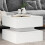 Berkfield Coffee Table with LED Lights White 50x50x40 cm 1