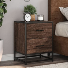 Berkfield Bedside Cabinets 2 pcs Brown Oak 40x31x50 cm Engineered Wood