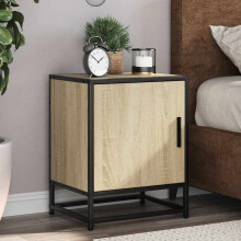 Berkfield Bedside Cabinets 2 pcs Sonoma Oak 40x31x50 cm Engineered Wood and Metal