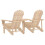 Berkfield Garden Adirondack Chairs with Tea Table Solid Fir Wood 4