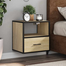 Berkfield Wall-mounted Bedside Cabinets 2 pcs Sonoma Oak 40x31x39.5 cm