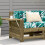 Berkfield Garden Armrest Sofa with Side Table Impregnated Wood Pine 1