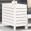 Berkfield Garden Footstool White 62x31.5x52 cm Solid Wood Pine 1