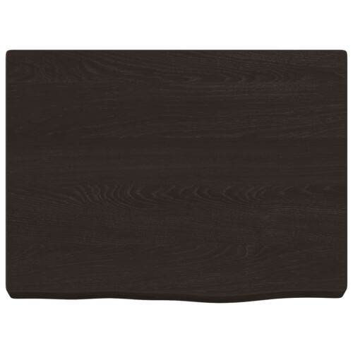 Berkfield Bathroom Countertop Dark Brown 40x30x(2-4) cm Treated Solid Wood 2