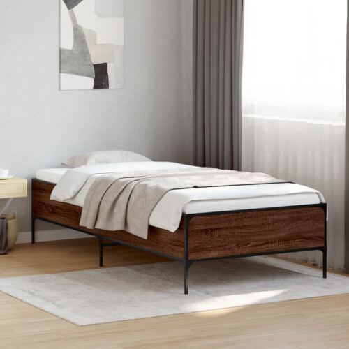 Berkfield Bed Frame without Mattress Brown Oak 90x200 cm