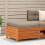 Berkfield Garden Footstool with Cushion Wax Brown Solid Wood Pine 1