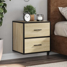 Berkfield Wall-mounted Bedside Cabinet Sonoma Oak 40x31x39.5 cm