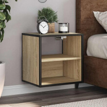 Berkfield Wall-mounted Bedside Cabinets 2 pcs Sonoma Oak 40x31x39.5 cm