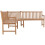 Berkfield Garden Corner Bench 185x185x90 cm Solid Teak Wood 2