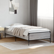 Berkfield Bed Frame without Mattress Grey Sonoma 100x200 cm