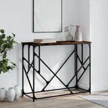 Berkfield Console Table Smoked Oak 100x40x80 cm Engineered Wood