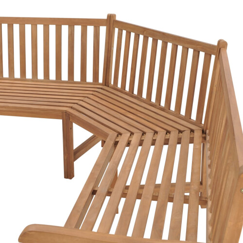 Berkfield Garden Corner Bench 185x185x90 cm Solid Teak Wood 2