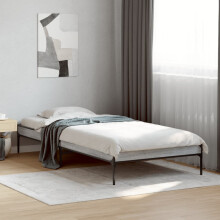 Berkfield Bed Frame without Mattress Grey Sonoma 75x190 cm Small Single