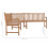 Berkfield Garden Corner Bench 185x185x90 cm Solid Teak Wood 6