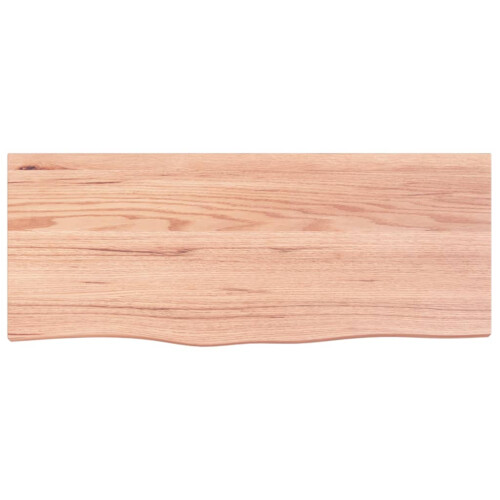Berkfield Bathroom Countertop Light Brown 100x40x(2-4)cm Treated Solid Wood 2