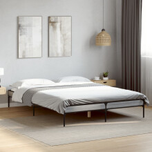 Berkfield Bed Frame without Mattress Grey Sonoma 135x190 cm Double