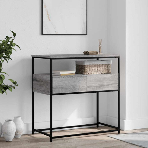 Berkfield Console Table Grey Sonoma 75x40x75 cm Engineered Wood