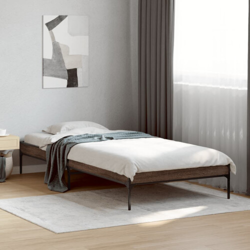Berkfield Bed Frame without Mattress Brown Oak 90x200 cm