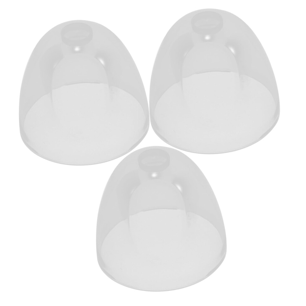 3 Pack Clear Plastic Baby Bottle Caps Replacement with Secure SnapOn Seal Dustproof Design