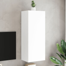 Berkfield TV Wall Cabinet White 40.5x30x102 cm Engineered Wood