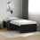 Berkfield Bed Frame without Mattress Black 75x190 cm Small Single 1