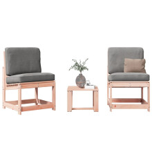 Berkfield 3 Piece Garden Lounge Set Solid Wood Douglas