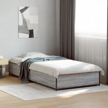 Berkfield Bed Frame without Mattress Grey Sonoma 90x200 cm