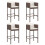 Berkfield Bar Stools 4 pcs with Cushions Brown Poly Rattan 2