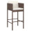 Berkfield Bar Stools 4 pcs with Cushions Brown Poly Rattan 3