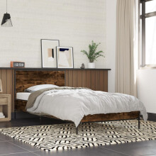 Berkfield Bed Frame without Mattress Smoked Oak 90x190 cm Single