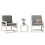 Berkfield 3 Piece Garden Lounge Set White Solid Wood Pine 1