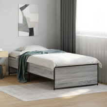 Berkfield Bed Frame without Mattress Grey Sonoma 90x190 cm Single
