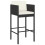 Berkfield Bar Stools 4 pcs with Cushions Black Poly Rattan 3