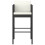 Berkfield Bar Stools 4 pcs with Cushions Black Poly Rattan 4