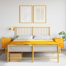 Berkfield Bedside Cabinets 2 pcs Mustard Yellow 36x39x50.5 cm Steel