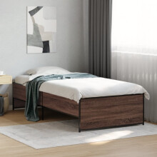 Berkfield Bed Frame without Mattress Brown Oak 90x200 cm