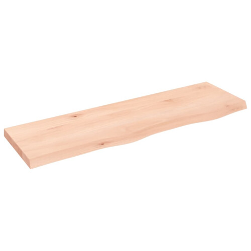 Berkfield Bathroom Countertop 100x30x(2-4) cm Untreated Solid Wood 1
