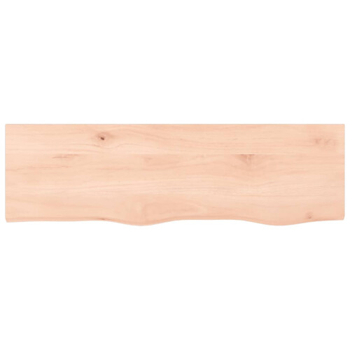 Berkfield Bathroom Countertop 100x30x(2-4) cm Untreated Solid Wood 2