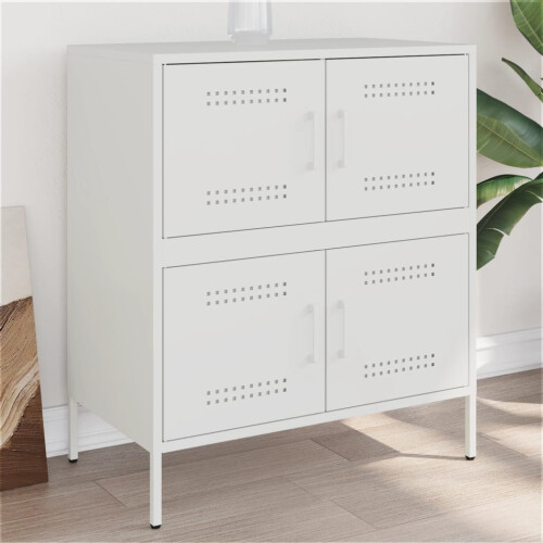 Berkfield Sideboard White 68x39x79 cm Steel