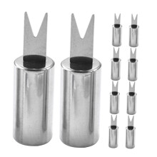 10pcs Stainless Steel Corn Skewers Set for Grill BBQ, Secure Grip and Easy Turn Design