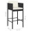 Berkfield Bar Stools 4 pcs with Cushions Black Poly Rattan 7