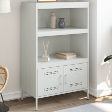 Berkfield Highboard White 68x39x113 cm Steel